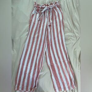 Forever 21 Pink and White Striped Pants